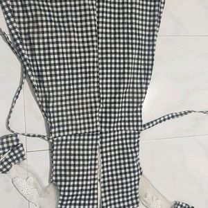 Black N White Checks Frock