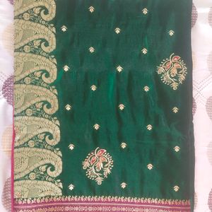 Heavy Banarasi Silk Saree With Blouse Piece