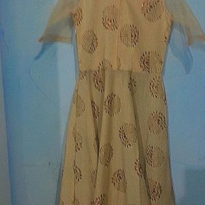 Palazo Set Upper Gown With Middle Cut And Lowwer P