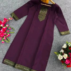 Women Cotton Straight Kurti