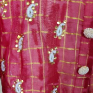 Chanderi Slit Kurti