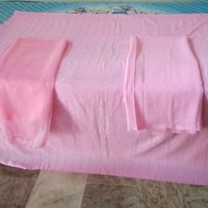 3piece Pink Chikankari Suit(Unstitched)