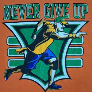 John Cena NEVER GIVE UP [M] Size T-shirt WWE