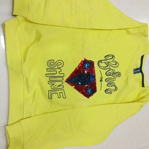 Weekend Girls Yellow Sweatshirt For Ages 7 - 9