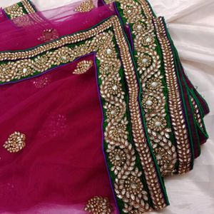 Net Zari Work Saree