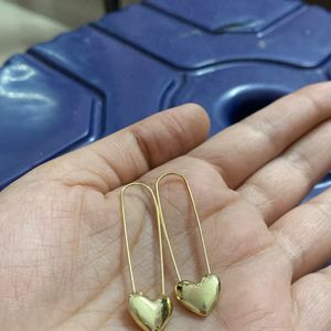 Gold Heart Earrings