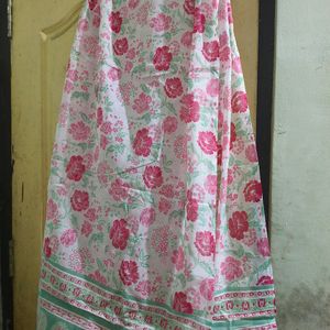 Floral Print Cotton Kurta Set