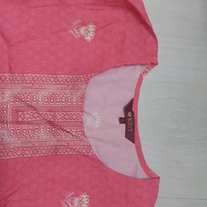 Pink Straight Kurti