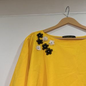 Attractive Yellow Butterfly Type Top