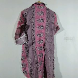 Lavender Printed Kurta Co-ord Set (Women's)