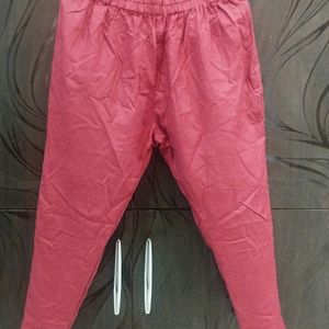 Maroon Straight Pant Palazzo. For Girls