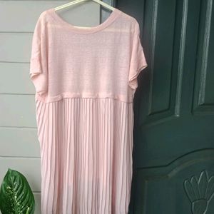 Peach Pleated Top