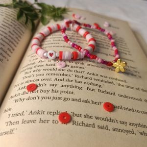 Valentine Beaded Bracelet 🎀🌷