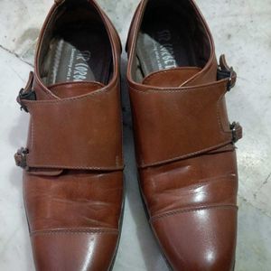 Formal Tan Shoes Monk Strap Slip On