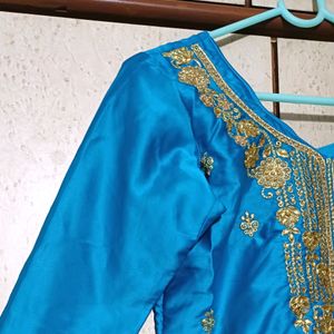 Blue Kurti-Salwar Set