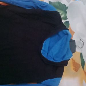 Black And Blue Hoodie Tishirt Fir Summer