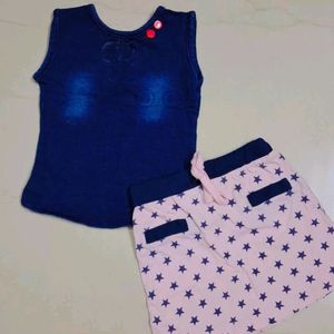 Baby Girl Top And Skirt Set