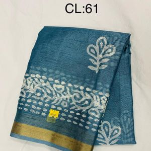 Printed Jute Cotton Jari