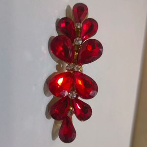 Red Crystal Hair Pin