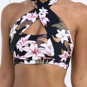 Sexy Printed Halter Neck Top