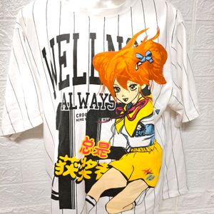 Printed Korean Anime T-Shirt for M To L Size