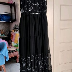 Beautiful Black Long Frock