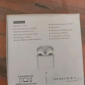 I7 TWS Earbuds With Box Charger