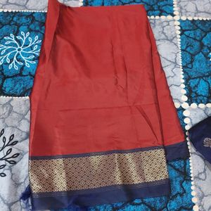 Nevy Blue Sallu Saree With Blouse Pis