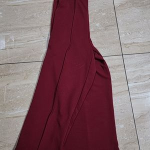 Maroon Dungarees  With Pockets