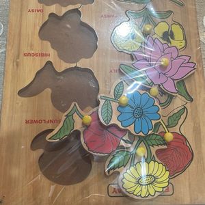 Wooden  Educational Board with Knobs  (any 2)