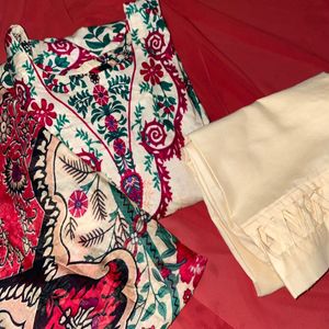 Pakistani Stiched Beautiful Suit With Trousers