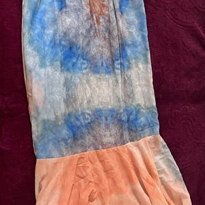 Sassafras Blue Brown Tie Dye Dress