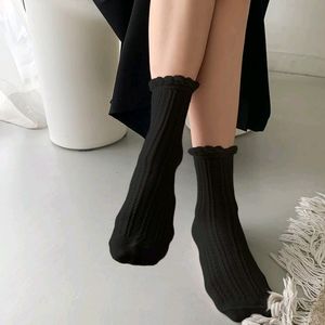 Women Black Socks Used