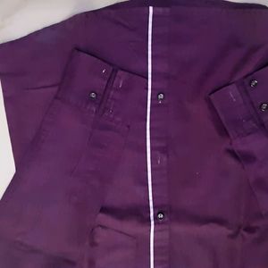 Men Purple causal Shirt (M)