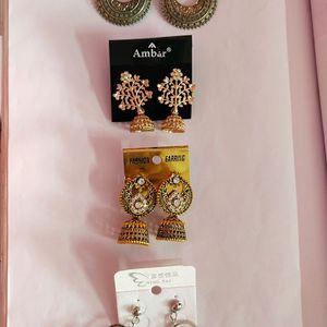 4 Set Of Earrings(COMBO)