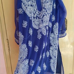 Blue Chikankari Kurta with Inner