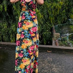 Pinteresty Floral Maxi Bodycon Dress