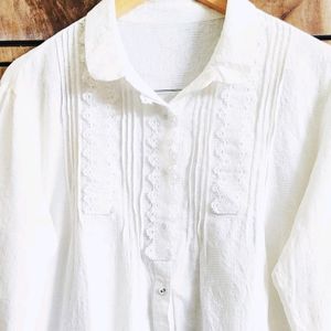 White Designer Shirt Size-40-42