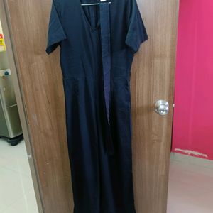 Black Jumpsuit With Belt For Women Size S.