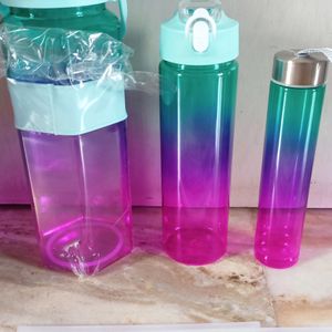 3 Pcs Set Motivational Bottle 💙💜🆕