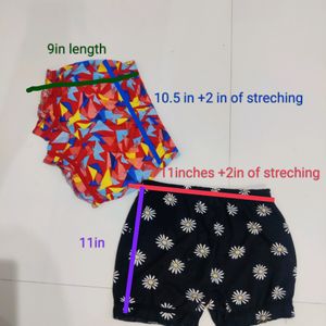 Combo Of 2 Shorts For Girls Women