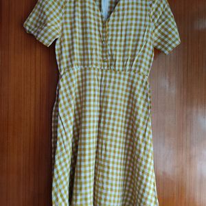 Checked Cotton Dress 👗