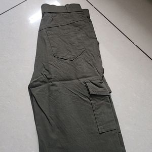 Army Green Cargo Pants Smart Look