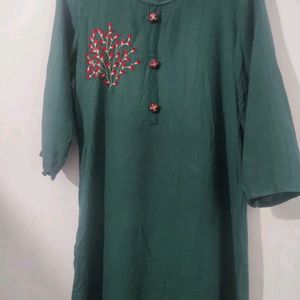 Pure Cotton Kurti with Embroidery