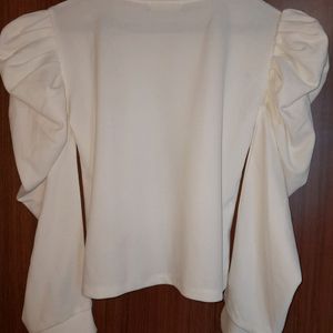 white puff sleeves top