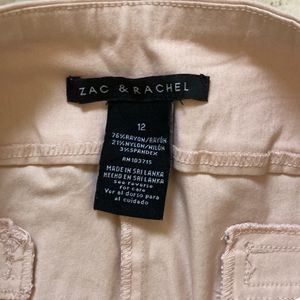 Stretchy Peach Straight Cut Slim-ish Pants