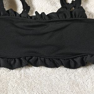 SEXY BLACK PADDED BRALETTE TOP