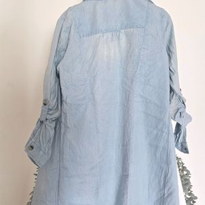 Denim Dress Cum Overlay