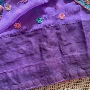 Lavender Saree With Blouse