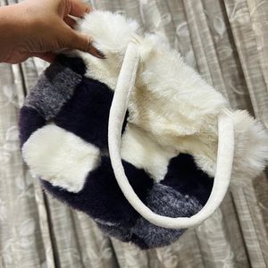 Cute Furry White And Black Purse👛